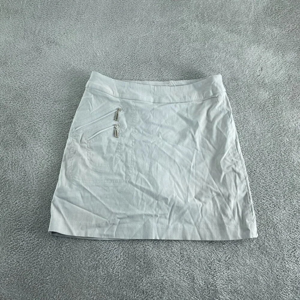 Jamie Sadock Womens Golf Skort Size 8 Light Gray Nylon/Rayon Blend 4920
